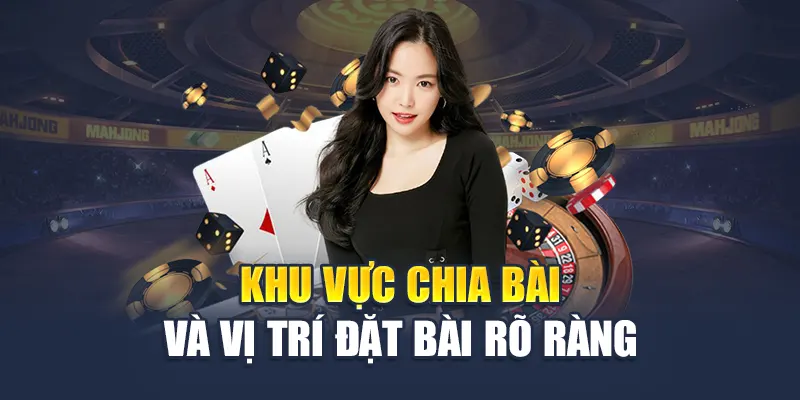 Trải Nghiệm Đỉnh Cao Cùng Casino Holdem Tại M88 Trực Tuyến 2 Khu vực chia bài và vị trí đặt bài rõ ràng