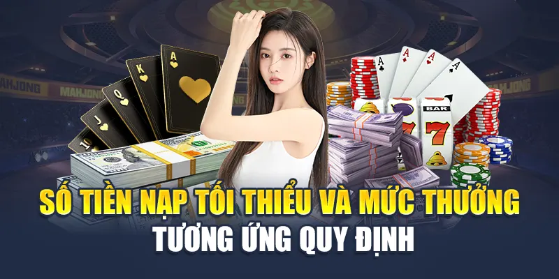 Thưởng Tiền Gửi Lần 3 M88 Hấp Dẫn Tăng Tốc Săn Thưởng Cực Đã 2 Số tiền nạp tối thiểu và mức thưởng tương ứng quy định